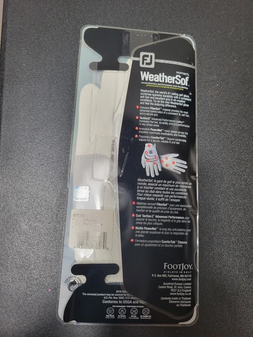 FootJoy Women's WeatherSof Golf Glove - Right Hand, Medium/Large (White)